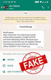 electricity bill scam alert