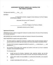 12 Sample Cleaning Contract Agreement Templates Word Docs