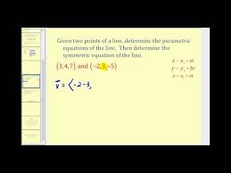 Parametric Equations Of A Line In 3d