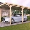 The low pitch roof keeps the overall height of the carport within the 4 metre rule, whilst the high pitch provides enough height to enable you to put a room in the roof. 1