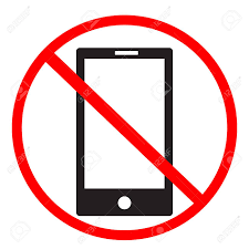 No Cell Phone Sign On White Background No Mobile Phones Icon