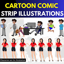 hand draw cartoon character comic