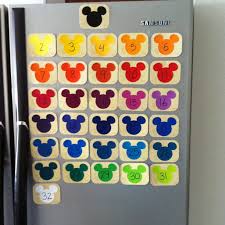 Disney World Paint Chip Countdown Calendar