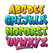 alphabet graffiti font 11754782 vector