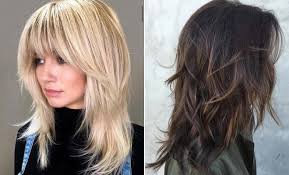 For short hair, there are several types of bangs that will suit you, which can be successfully combined with a couple fashionable hairstyles fashionable short hairstyles with bangs 2021 updos for include voluminous pixie with elongated bangs, short bob. 23 Medium Layered Hair Ideas To Copy In 2021 Stayglam