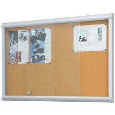 Indoor Enclosed Cork Bulletin Board
