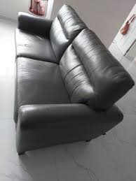 half leather sofa 3 seater