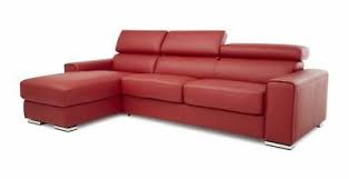chaise leather sofa bed with footstool