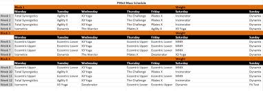 p90x3 schedule workout free