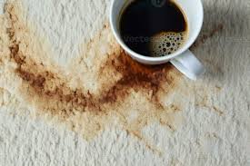 cup of coffee fell on carpet stain is
