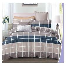 cotton double check printed bed sheet
