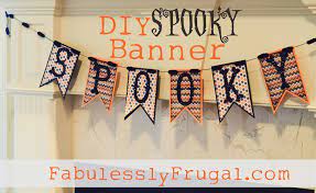 homemade halloween banner craft diy idea