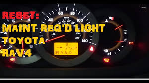 Toyota Rav4 Maintenance Required Light Reset