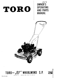 Please visit our brand new toro home page to see a complete list of all available toro lawn mower service manual is a generic term we use to describe repair manuals, technical manuals manual title: Toro Push Mower Parts List
