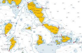 Aegean Sea Greece Northern Cyclades Nautical Chart