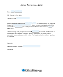 Sample Rent Increase Letter Free Templates