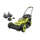 18V ONE+ HP Brushless Cordless 16-inch Walk-Behind Push Lawn Mower Kit with (2) 4.0 Ah Batteries and Charger P1190VNM Ryobi
