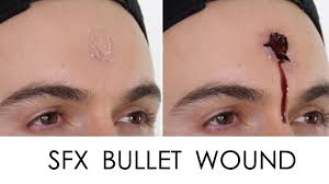 sfx easy bullet wound makeup tutorial