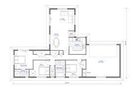 3 Bedroom L Shaped House Plan