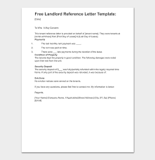 Landlord Reference Letter Tips Format Sample Letters