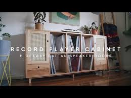 record player cabinet with hideaway