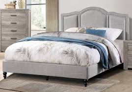 Maia Grey Fabric Queen Bed With