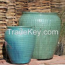 Large Glazed Ceramic Planters Light