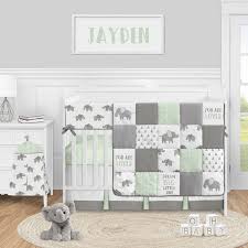 mint collection 5 piece crib bedding