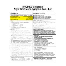 Childrens Mucinex Night Time Multi Symptom Cold Liquid