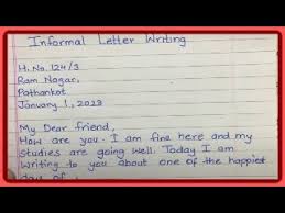 informal letter format letter to