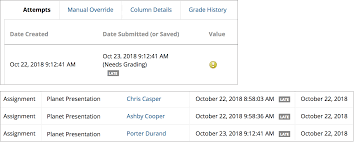 create and edit assignments blackboard help from the grade center you can also view a list of all submissions the assignment file option in an assignment s menu view who has submitted