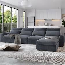 Feather Filled Modern Sectional Sofa