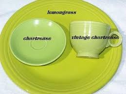 Retired Fiestaware Color Chart Chartreuse Vintage