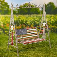 72 5 Tall American Flag Iron Swing