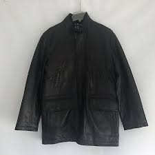 Cole Haan 534a2510 Men Smooth Pure Lamb Leather Car Coat Black Medium 790755484063 Ebay