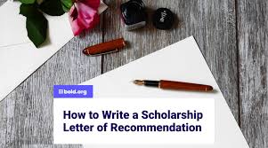 a scholarship letter of recommendation