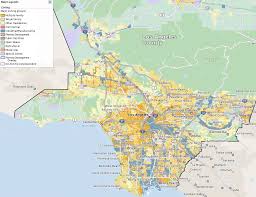 zoom in l a county zoning map shows