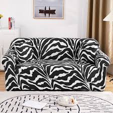 Zebra Pattern Arm Chair Loveseat Couch
