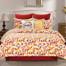 Orange Cordelia King Quilt Bedding Set