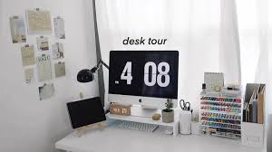 desk tour 2020 organized aesthetic