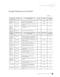 sle maintenance checklist bc housing