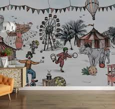 Circus Wallpaper For Kids Room Bear