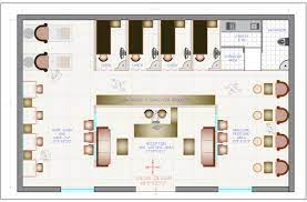 beauty salon layout plan with furniture
