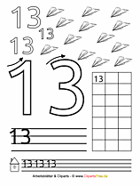 Drucken sie die vorlage aus und schneiden sie die gewünschten buchstaben mit der schere aus. 13 Zahlen Ausdrucken Din A4