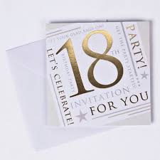 Gold Foil Age 18 Birthday Party Invitations Pack Of 10 Only 1 49