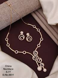 china silver and rose golden necklace
