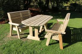 sits 6 wooden garden dining furniture