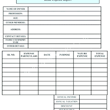 Travel Expense Report Form Sample Example Expenses Claim