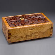custom made wood jewelry box ammonite