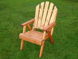 Two wooden recliner garden chairs. Wooden Fan Back Garden Chair Tony Ward Furniture